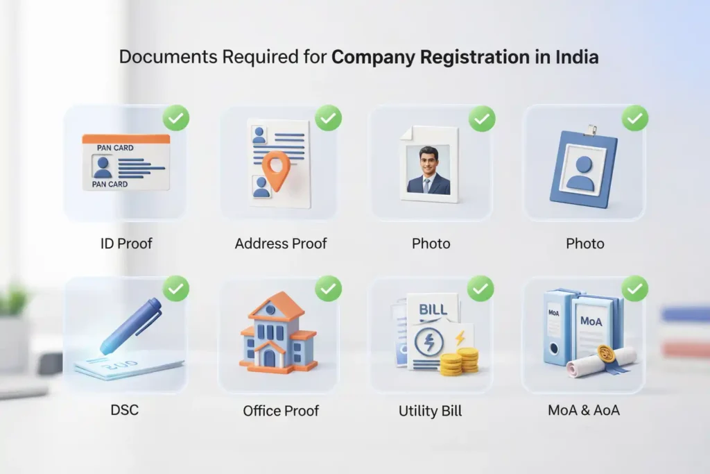 Documents Are Required for Company Registration in India